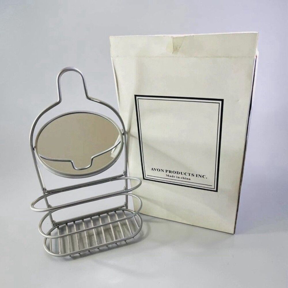 Vintage Avon Wire Shower Caddy Mirror Chrome Bath Organizer F12013-1 New